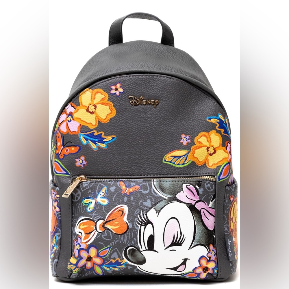Disney Black and Orange Floral Backpack